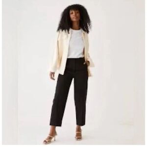 Frank and Oak Dress Pants The Alice Straight in Black Size 10 Highrise